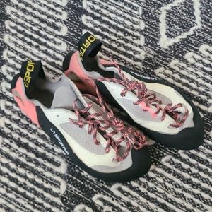 La Sportiva Women's Pink, Gray, Black Climbing Shoes